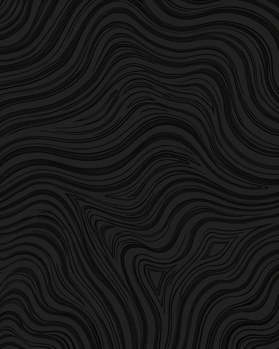 Monochromatic Swirling Organic Lines Rug