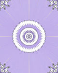 Concentric Spiky Floral Pattern Rug