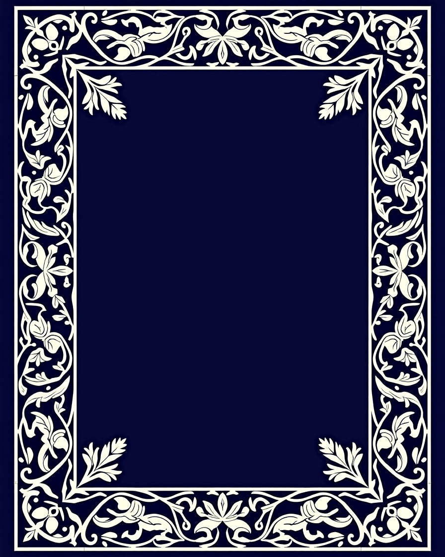 Ornate Cream Floral Border Design Rug