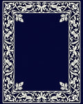 Ornate Cream Floral Border Design Rug