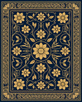 Intricate Floral Vine Patterned Rug