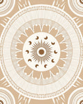 Sun Moon Celestial Mandala Pattern Rug