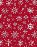 Festive Red White Snowflakes Garland Rug