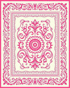 Ornate Floral Scrollwork Rug