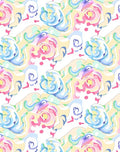 Pastel Swirls Dots Abstract Design Rug