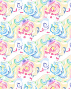 Pastel Swirls Dots Abstract Design Rug