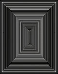Black White Concentric Squares Rug