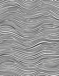 Bold Black White Wave Stripe Pattern Rug