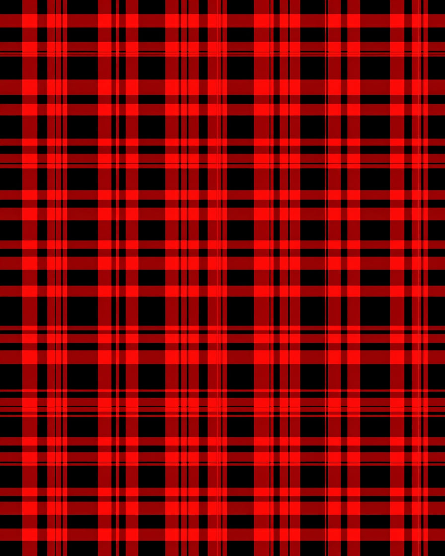 Classic Red Black Tartan Plaid Rug