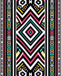 Bold Geometric Tribal Stripes Rug