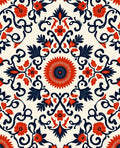 Ornate Floral Swirl Pattern Rug
