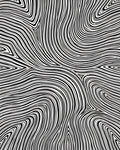 Abstract Black White Flowing Lines Rug