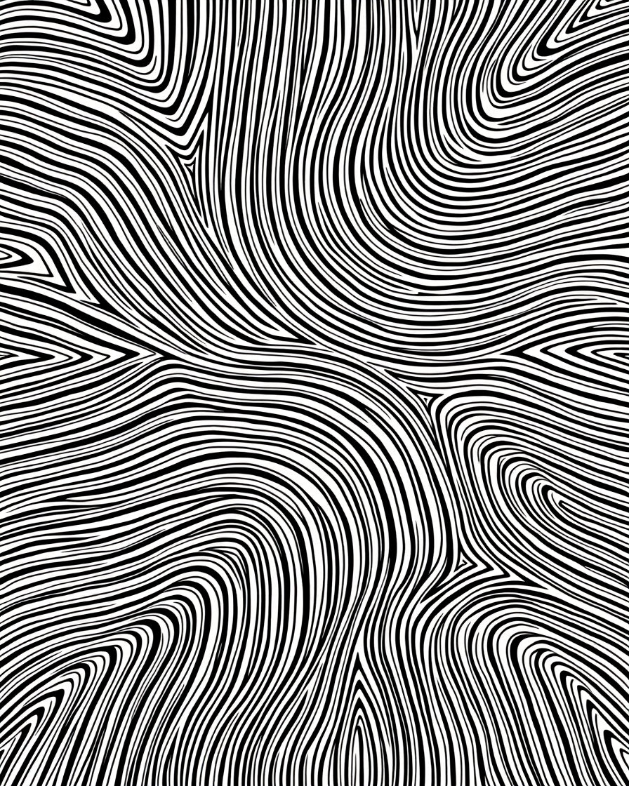 Abstract Black White Flowing Lines Rug