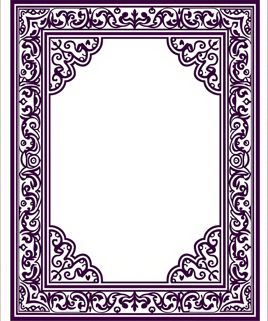 Intricate Floral Border Design Rug