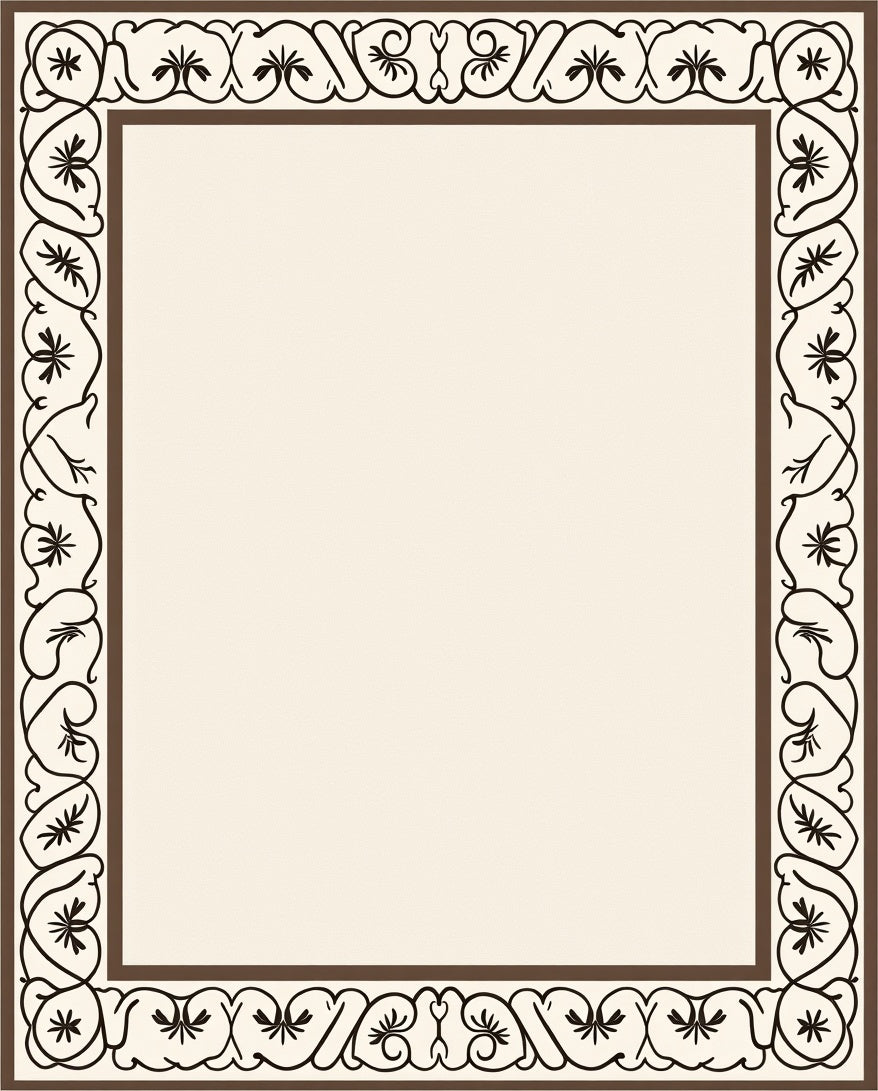 Ornate Swirl Floral Ornament Pattern Rug