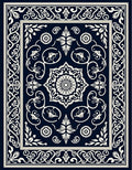 Classic Floral Filigree Dark Rug