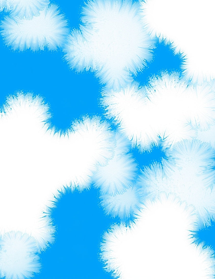 Abstract Blue White Powdered Design Rug