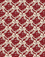 Rich Burgundy Floral Pattern Design Rug