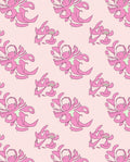 Abstract Pink Floral Pattern Rug