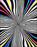 Vibrant Geometric Swirl Graphic Rug
