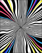 Vibrant Geometric Swirl Graphic Rug