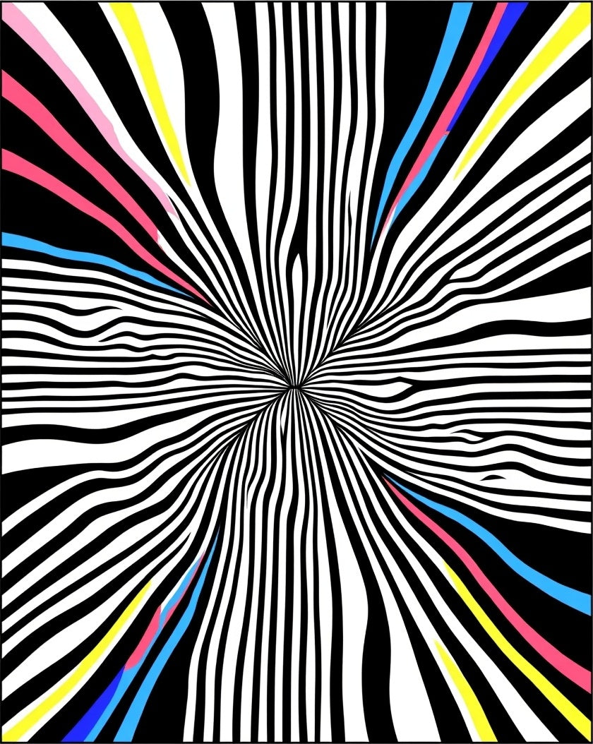 Vibrant Geometric Swirl Graphic Rug