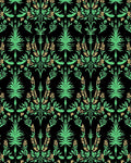 Emerald Green Botanical Damask Rug