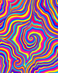 Psychedelic Swirl Vibrant Pattern Rug