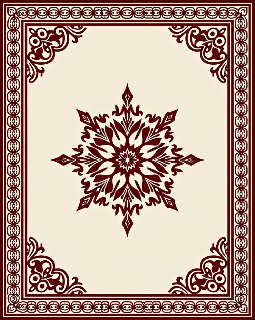 Ornate Starburst Patterned Rug