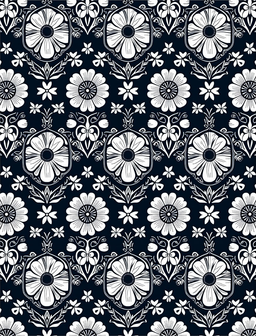 Classic Floral Arrangement Design Rug