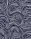 Flowing White Lines Pattern Rug