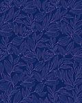 Delicate Blue Floral Line Art Rug