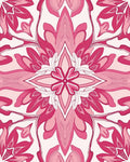 Pink Floral Mandala Design Rug