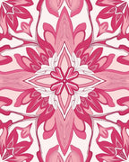 Pink Floral Mandala Design Rug