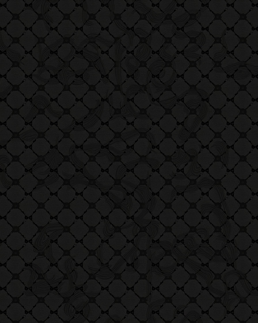 Elegant Black Geometric Abstract Rug