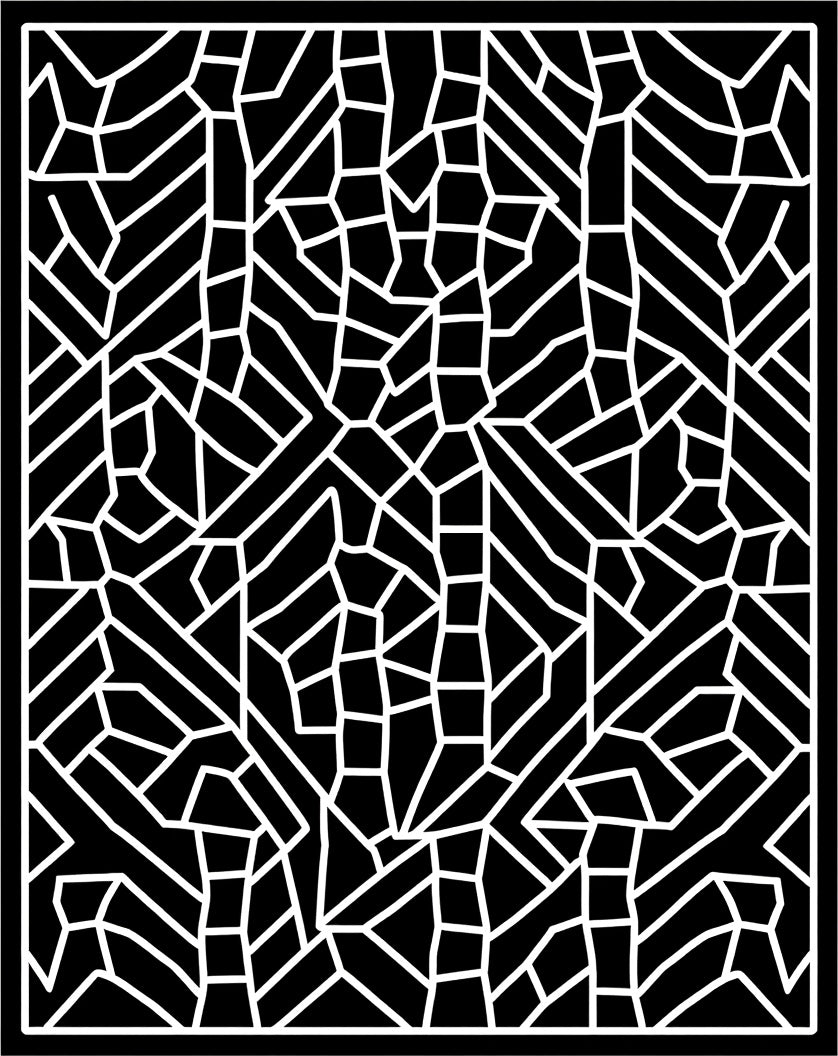 Abstract Geometric Black And White Pattern Rug