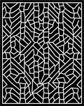 Abstract Geometric Black And White Pattern Rug