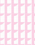 Pastel Pink Minimal 3D Grid Rug