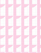 Pastel Pink Minimal 3D Grid Rug