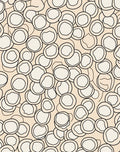Abstract Circle Pattern with Outline Design Rug
