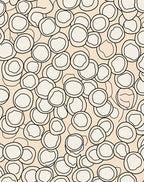 Abstract Circle Pattern with Outline Design Rug
