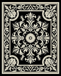 Classic Floral Symmetry On Black Rug