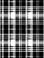 Classic Black White Plaid Pattern Rug