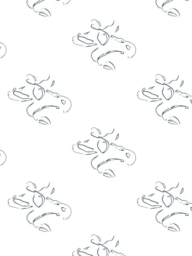 Abstract Animal Sketch Pattern Rug