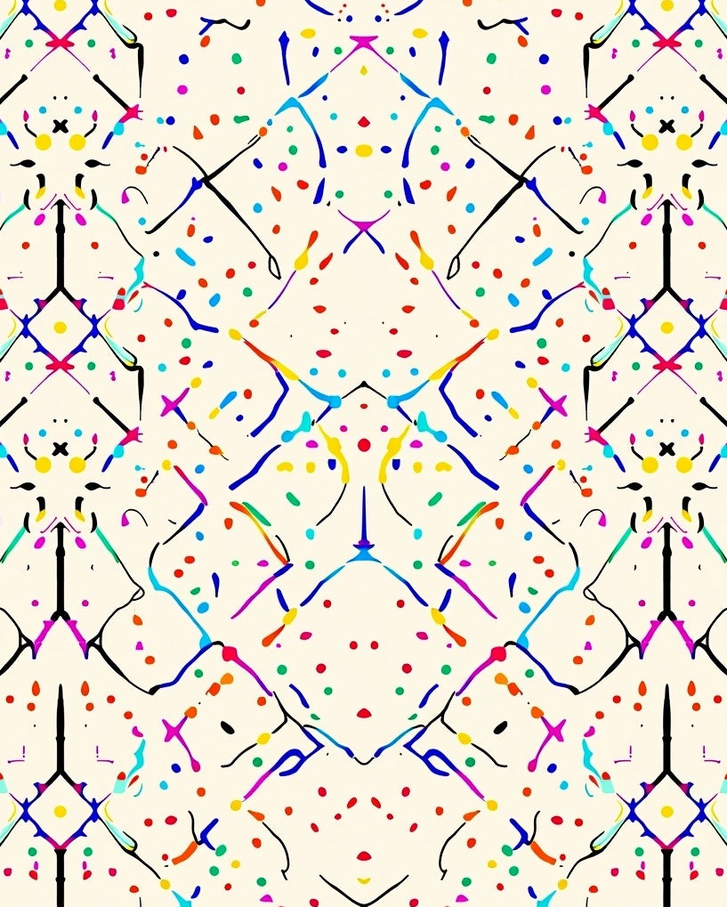 Abstract Colorful Confetti Pattern Rug