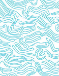Abstract Swirls Blue Line Design Rug
