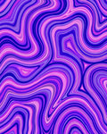 Abstract Wavy Purple Pink Hues Design Rug
