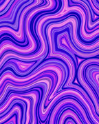 Abstract Wavy Purple Pink Hues Design Rug