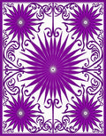 Floral Starburst Scroll Pattern Rug