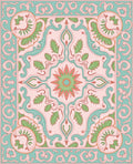 Elegant Floral Swirls Pattern Rug